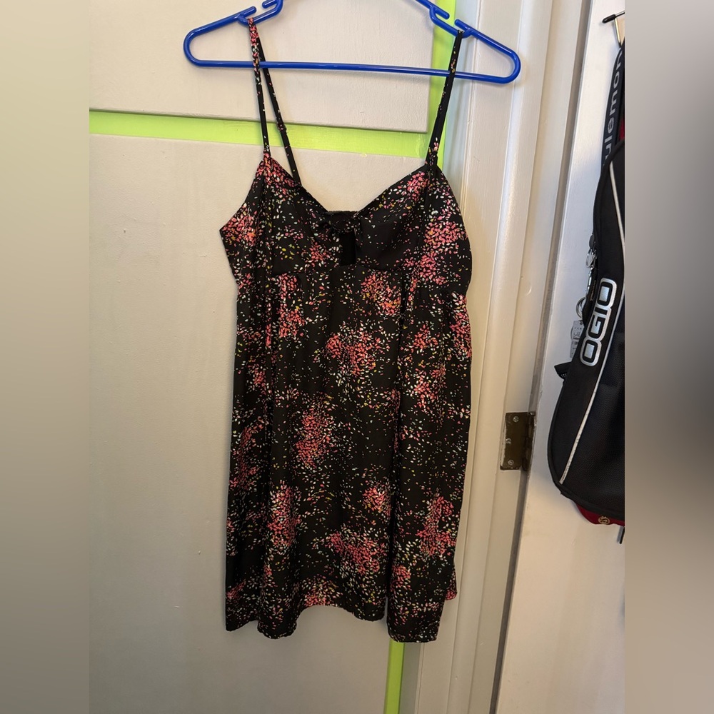 Roxy Black Dress with Pink and White Accents